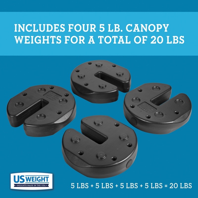 Interlocking Canopy Weights Set 20lbs Outdoor Tents Umbrellas Safety Sand Filled gallery
