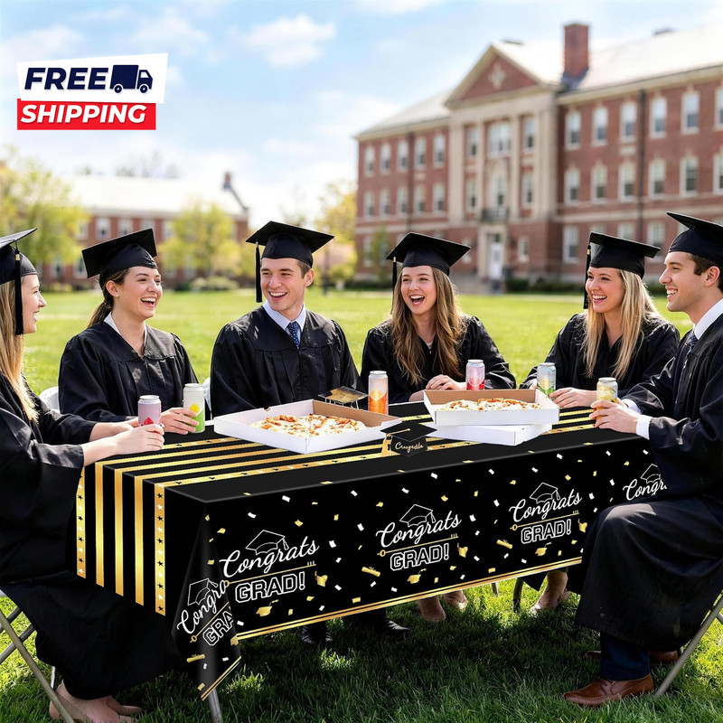 3 Pack Graduation Tablecloth Graduation Decorations Class of 2026 Graduation gallery