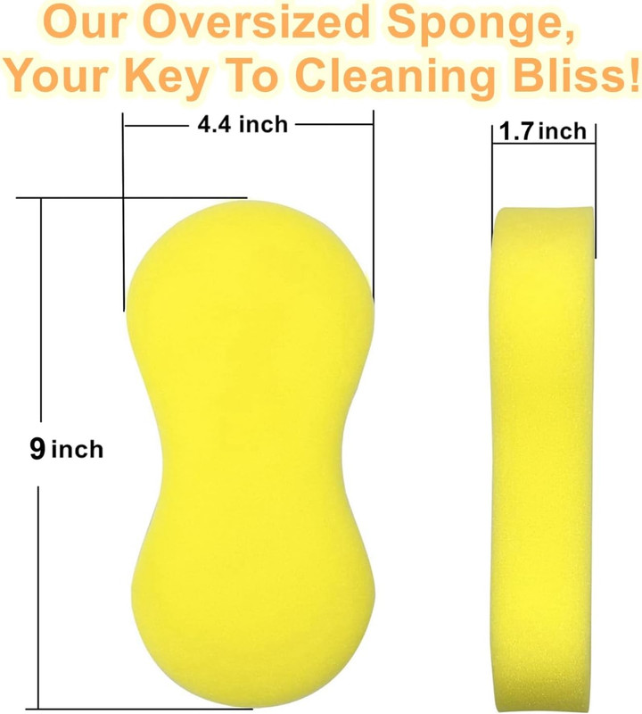 6 Pack Car Wash Sponges,Macroporous and High Density Large Sponge, All-Purpose E gallery