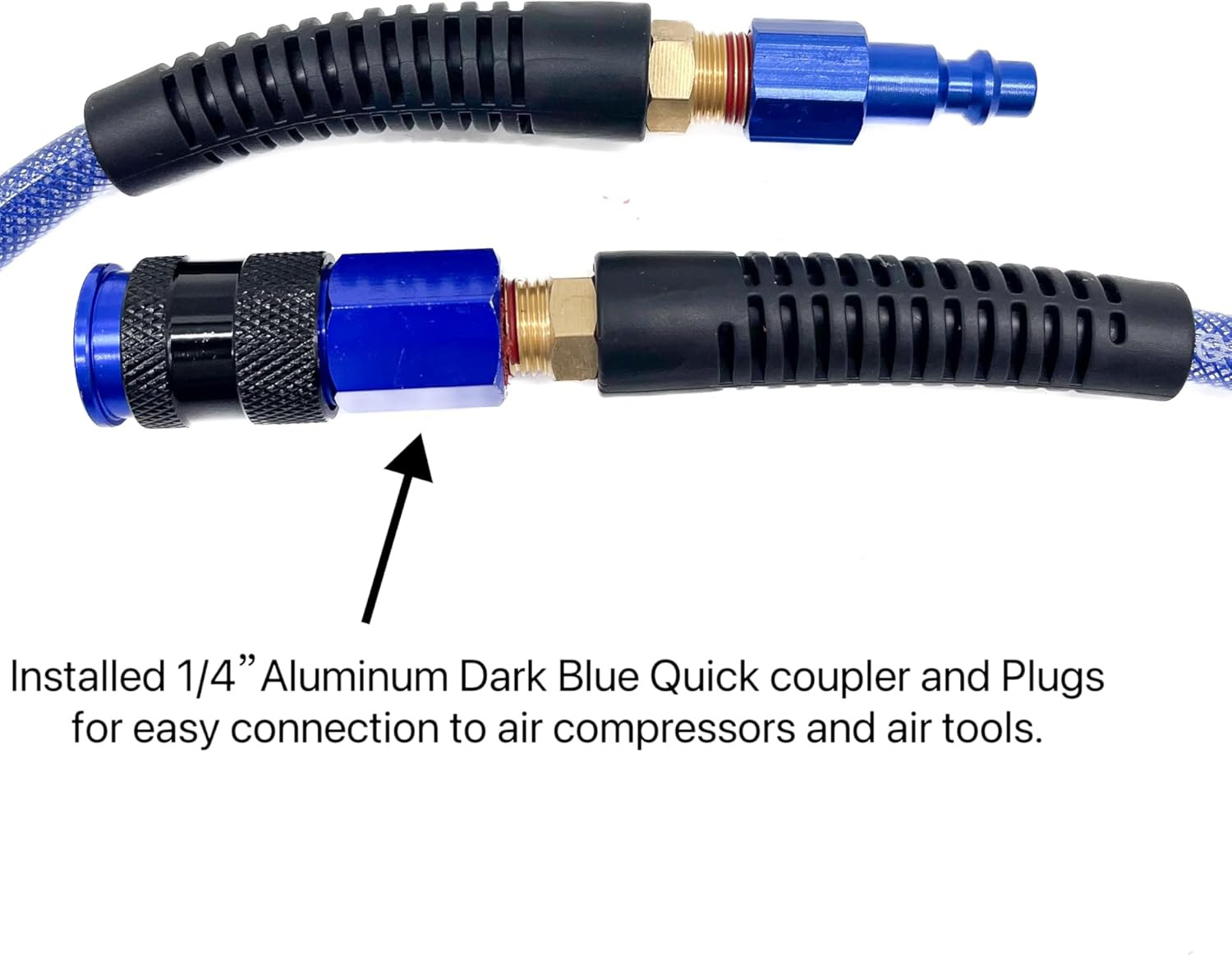 Polyurethane(Pu) 1/4-Inch X 100FT Reinforced,Air Hose with 1/4” Swivel Solid Alu gallery