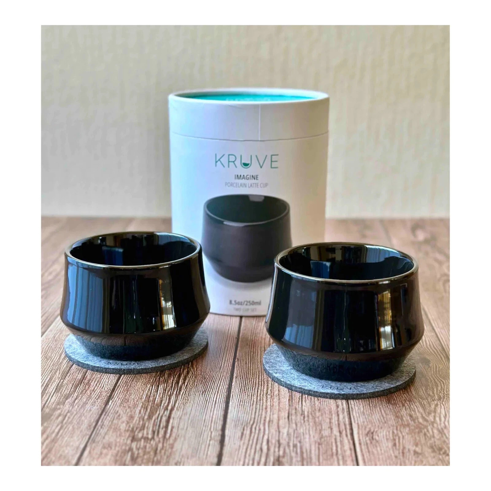 Kruve Imagine Latte 250ml – Stackable Porcelain (Set of 2) gallery