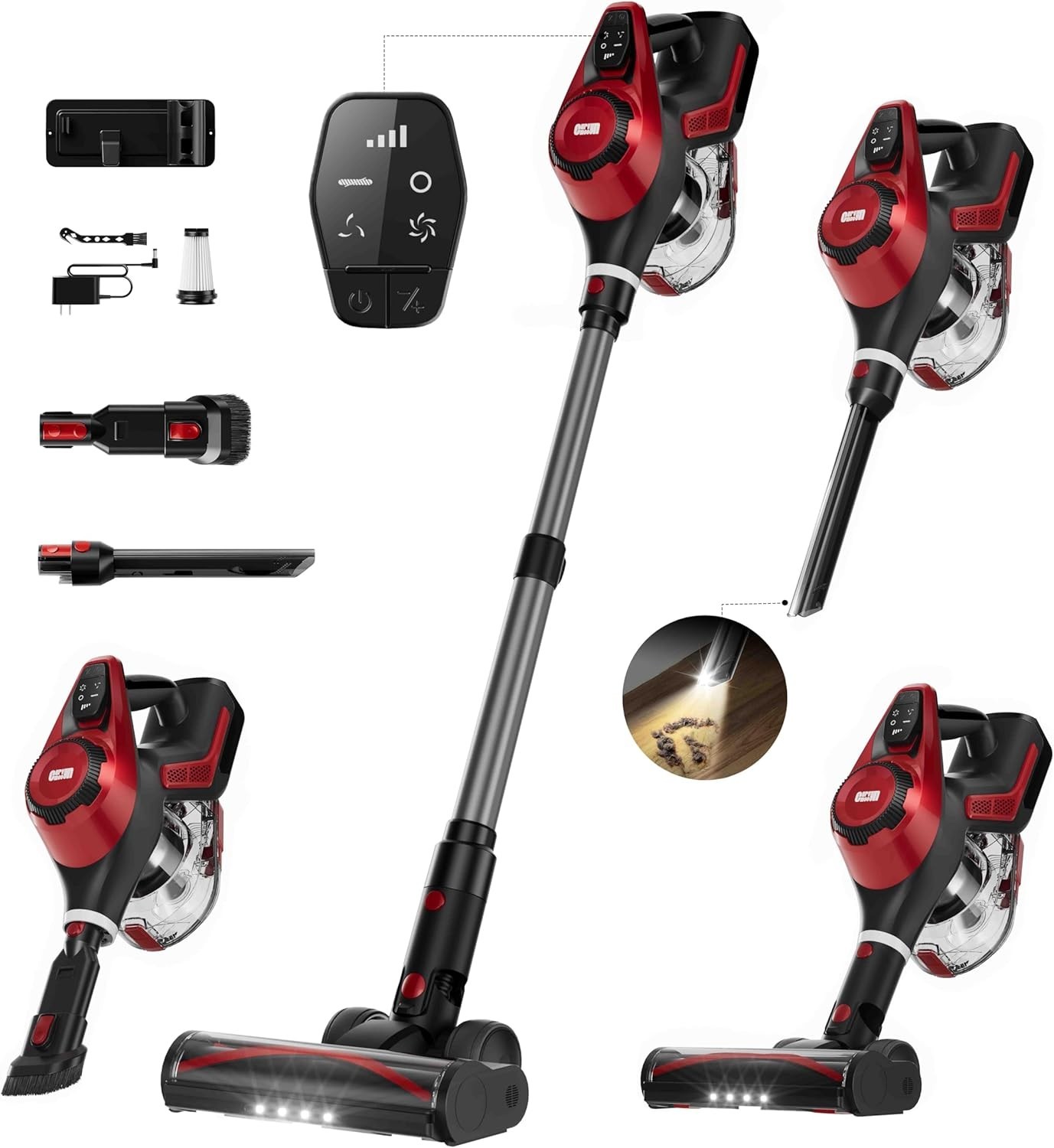 Cordless Vacuum Cleaner for Home, Stick Vacuum 45Kpa, Smart Display & 1.5L Dust gallery
