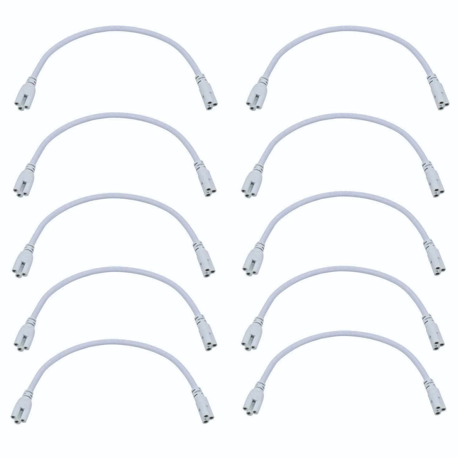 10 PCS T8 T5 Integrated LED Tube Light Connector Cable Cords 1FT gallery