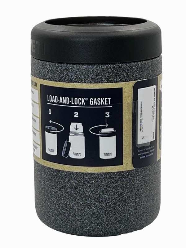 YETI Black Stone Colster Can Cooler Limited Edition Stone Texture Fast Ship NWTs gallery