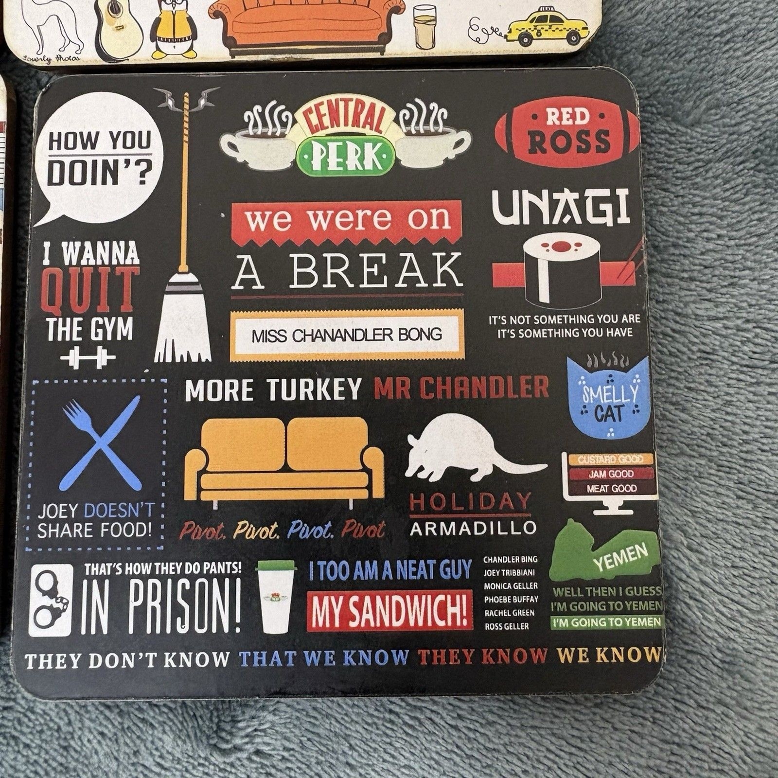 MCSID RAZZ Friends TV Series Corked Back Hardboard Coasters 4 gallery