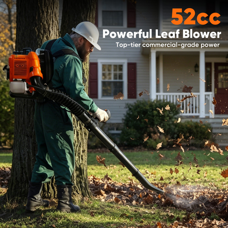Commercial Backpack Leaf Blower 2 Stroke 52CC Gas-powered Backpack Snow Blower gallery