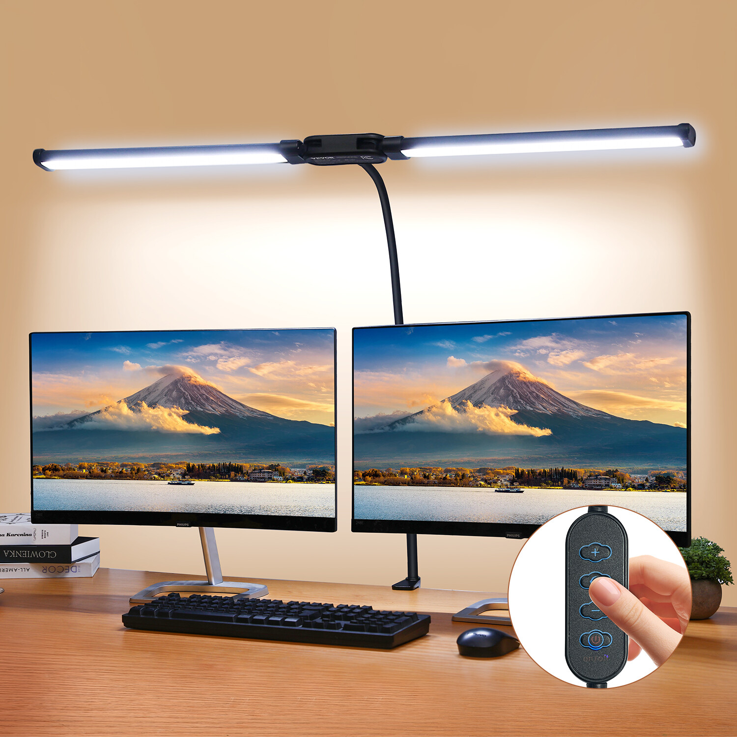 LED Desk Lamp with Clamp Double Head Desk Lamp with 360° Adjustable Gooseneck US gallery