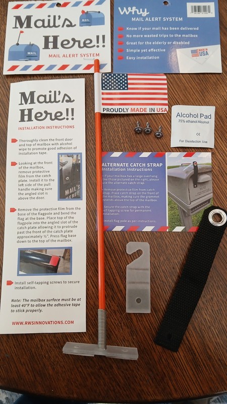 Mail's Here!! Mailbox Flag Alert System, Easy Install, Plastic & Metal Kit gallery