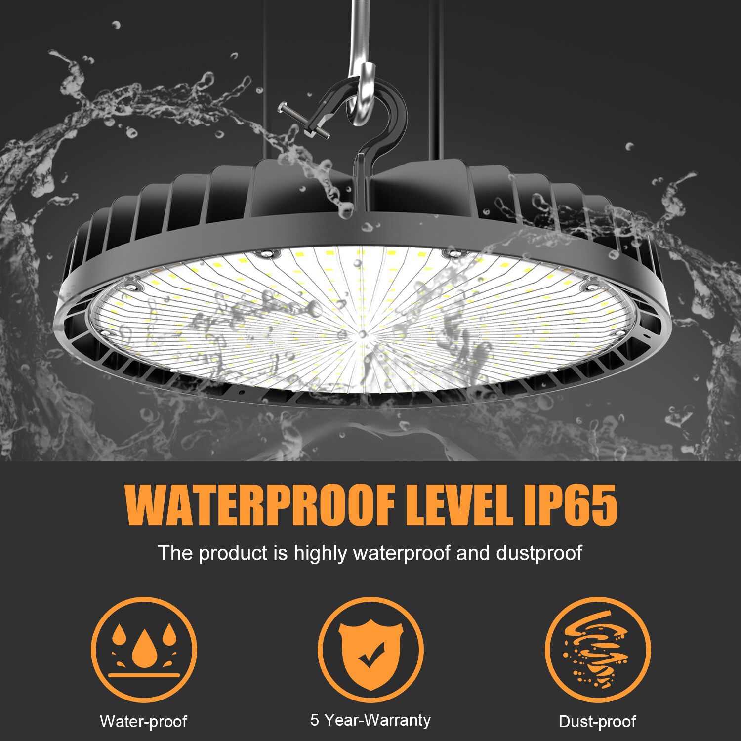 UFO High Bay LED light 240 Watts 5000K AC 100-277V Warehouse Commercial Lighting gallery