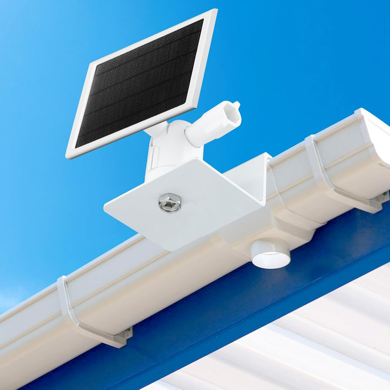 2 Pack Gutter Mount for Ring Solar Panel, 360°Adjustable Universal Weatherproof gallery