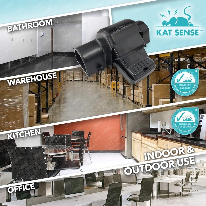 Kat Sense Covered Rat & Chipmunk Traps, Prevents Accidental Triggering BLACK gallery
