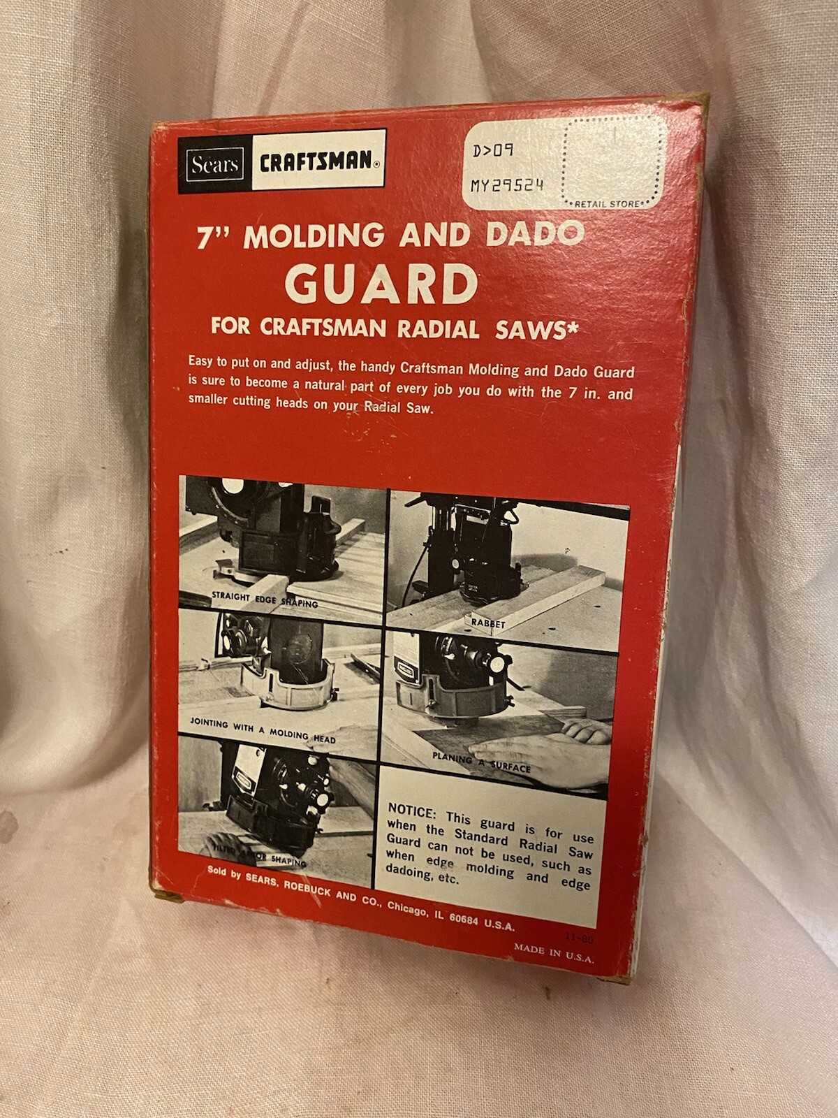 SEARS ￼Craftsman 7" Molding and Dado Guard for Radial Saws Cat. No. 9-29524 NOS gallery