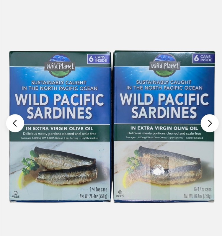 Wild Planet Sardines in Extra Virgin Olive Oil 4.4 Ounce Cans, 12 Packs EXP 2/30 gallery