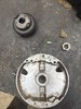 Used OEM Briggs and Stratton Flywheel 594054, CUP 593960, NUT AND KEY WAY gallery