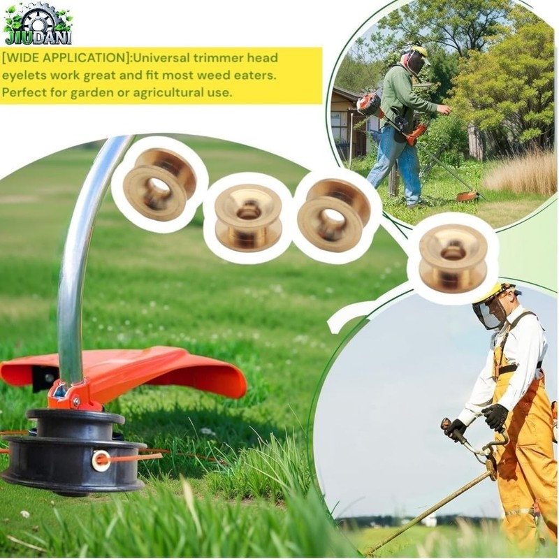 6 Durable Metal Eyelets for Universal Trimmer Heads - Perfect Garden Companion gallery