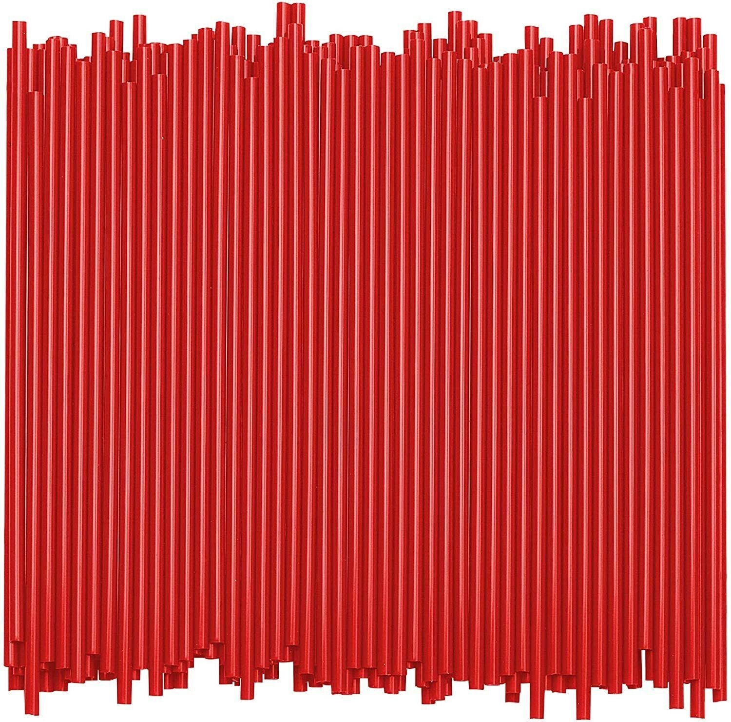1000 Pack Red Plastic Stirrers Straws For Cocktail and Coffee Sip Sticks 7.5 in gallery