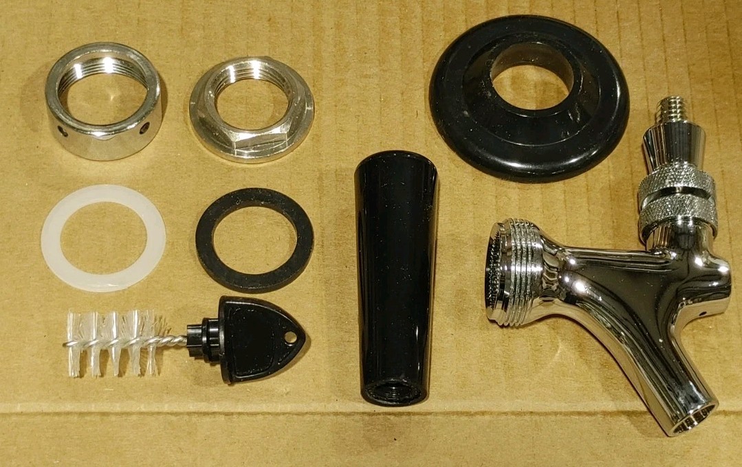 Beer Tap Draft Faucet Kit 8-piece Set for Home Brew / Kegerator (No back shank) gallery