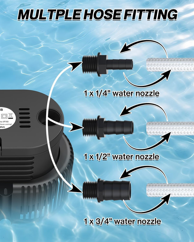 Pool Cover Pump above Ground - Submersible Sump Pump, Swimming Water Removal Pum gallery