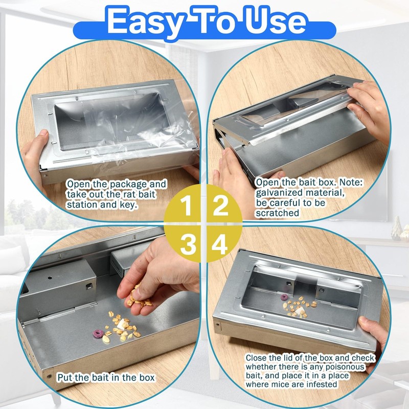 4 Packs Multi Catch Mouse Trap Clear Top Mice Trap Rodent Humanized Silver Ra... gallery