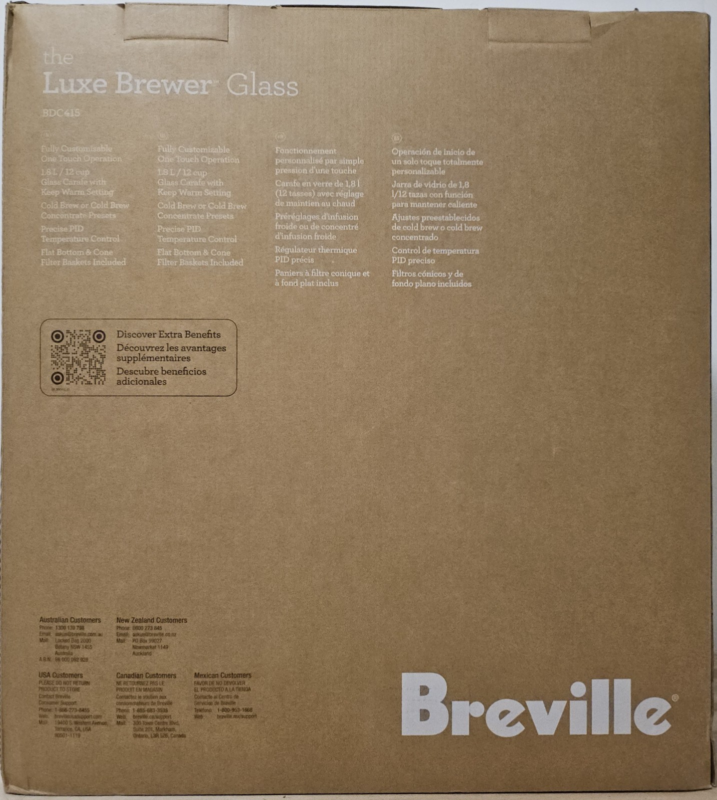 Breville Luxe Drip Coffee Machine Glass Carafe BDC415BTR - Black Truffle - New gallery