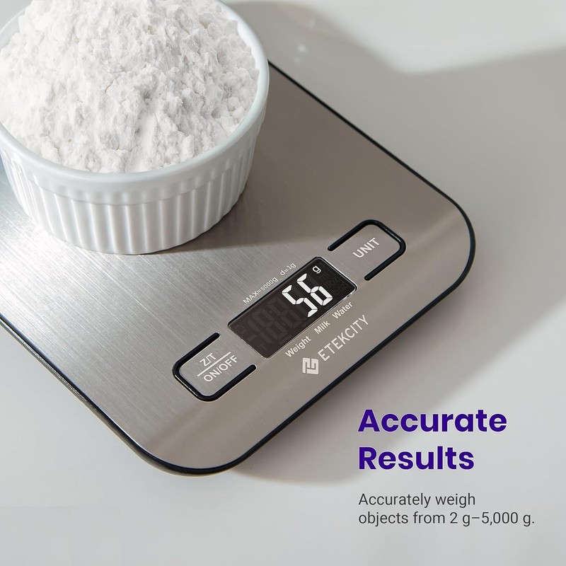 Etekcity Digital Kitchen Scale Stainless Steel LCD Grams Ounces gallery