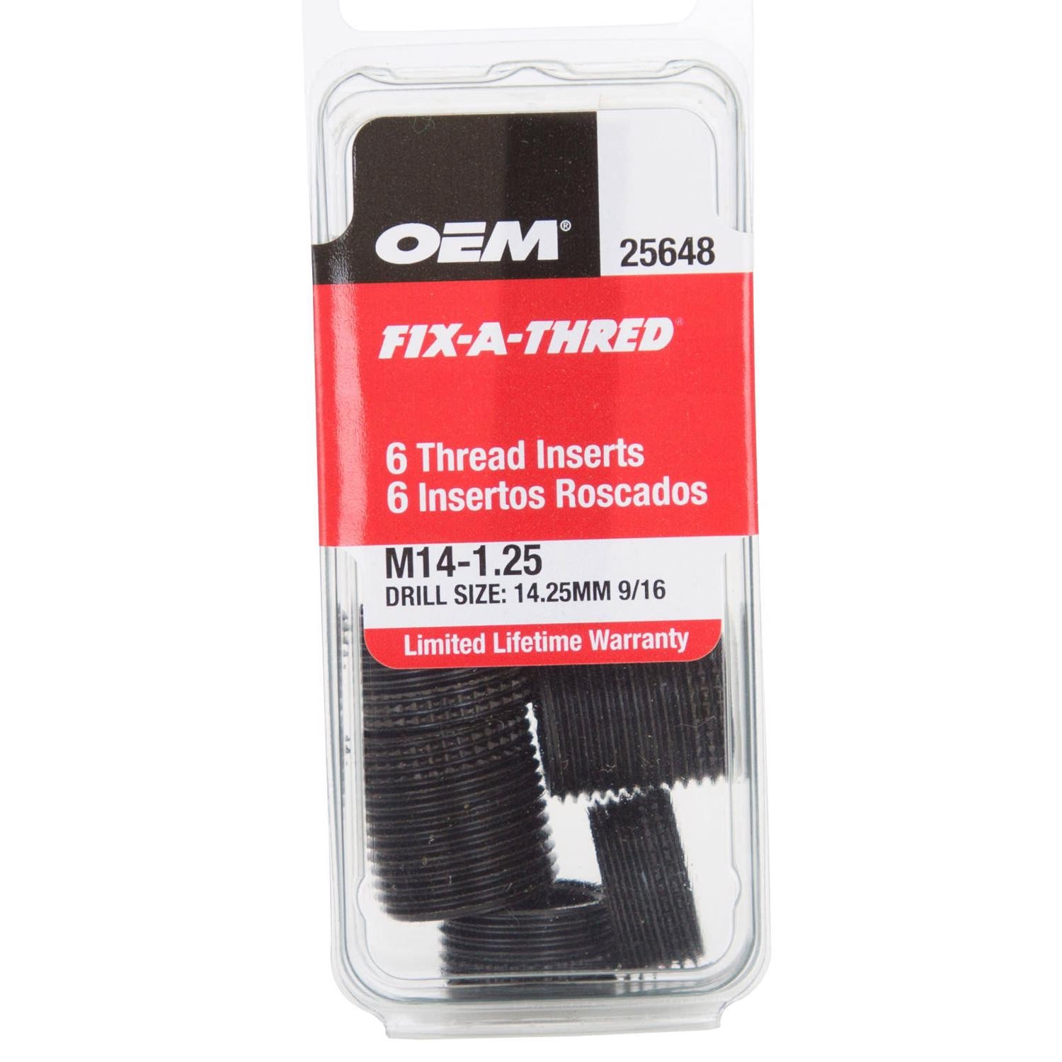 OEMTOOLS 9/16 in. Stainless Steel Non Locking Helical Thread Insert M14 - 1.25 m gallery