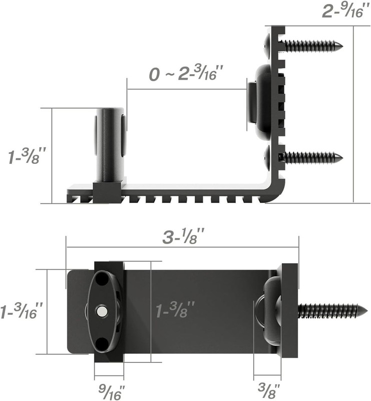1PACK Upgraded Adjustable Wall Mount Floor Guide for Sliding Barn Door Hardware gallery