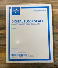 Medline Digital Step-On Floor Scale 440 Pounds Weight Capacity MDR440FD Working