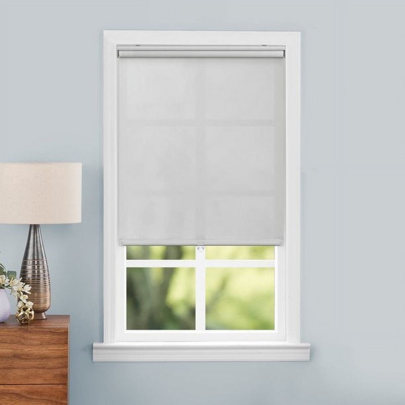 Light Filtering Slow Release Roller Shade 35" W x 72" L White gallery