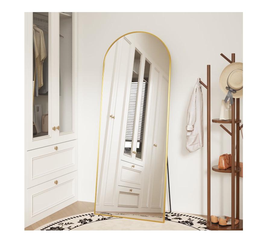 CONCETTA 64"x21" Arched Full Length Mirror, Full Body Standing Mirror Floor Mirr gallery