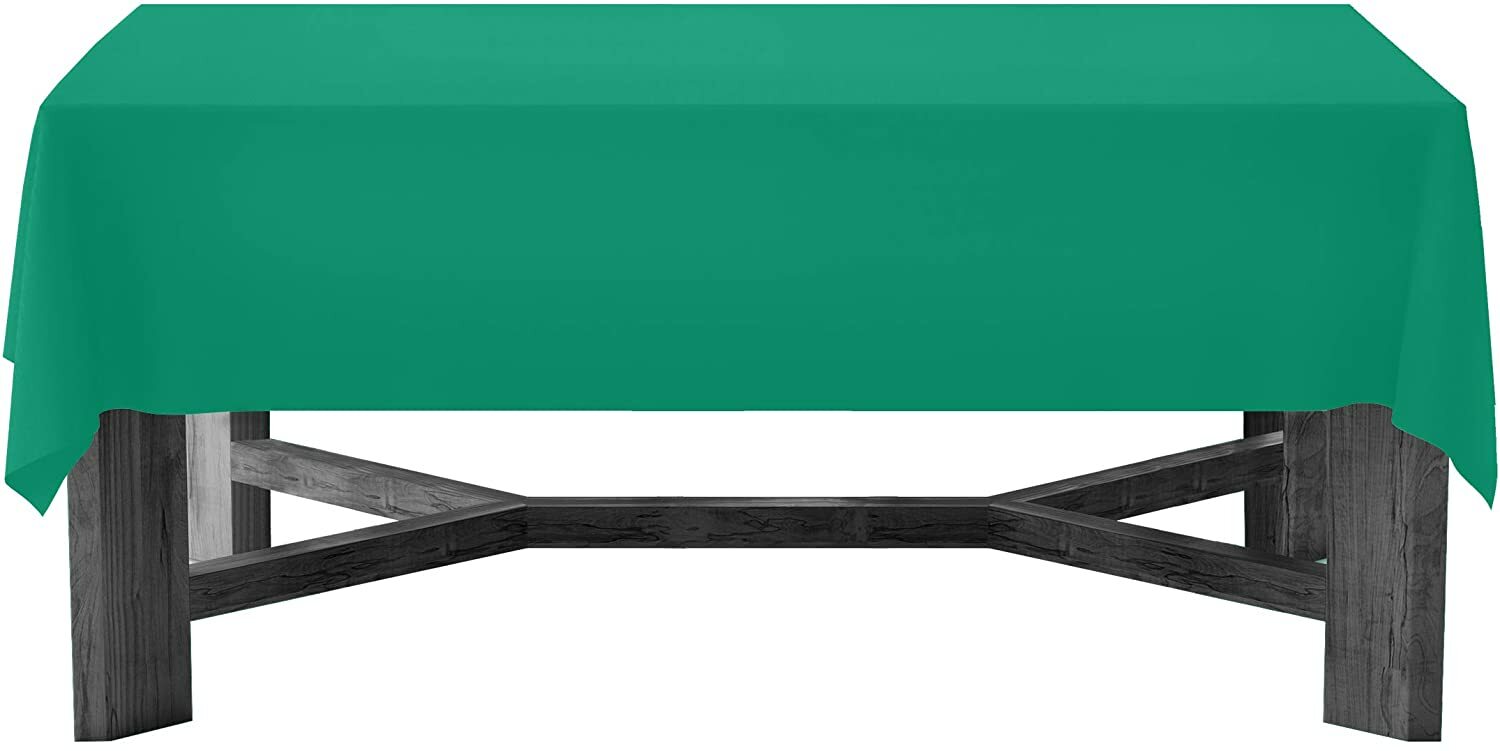 Party Essentials Heavy Duty Rectangle Table Cover - KELLY GREEN - 54 in x 108 in gallery