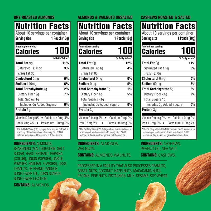 Emerald Nuts Mixed Nuts Variety Pack 18ct (1-Pack) , 100-Calorie Individual Pack gallery