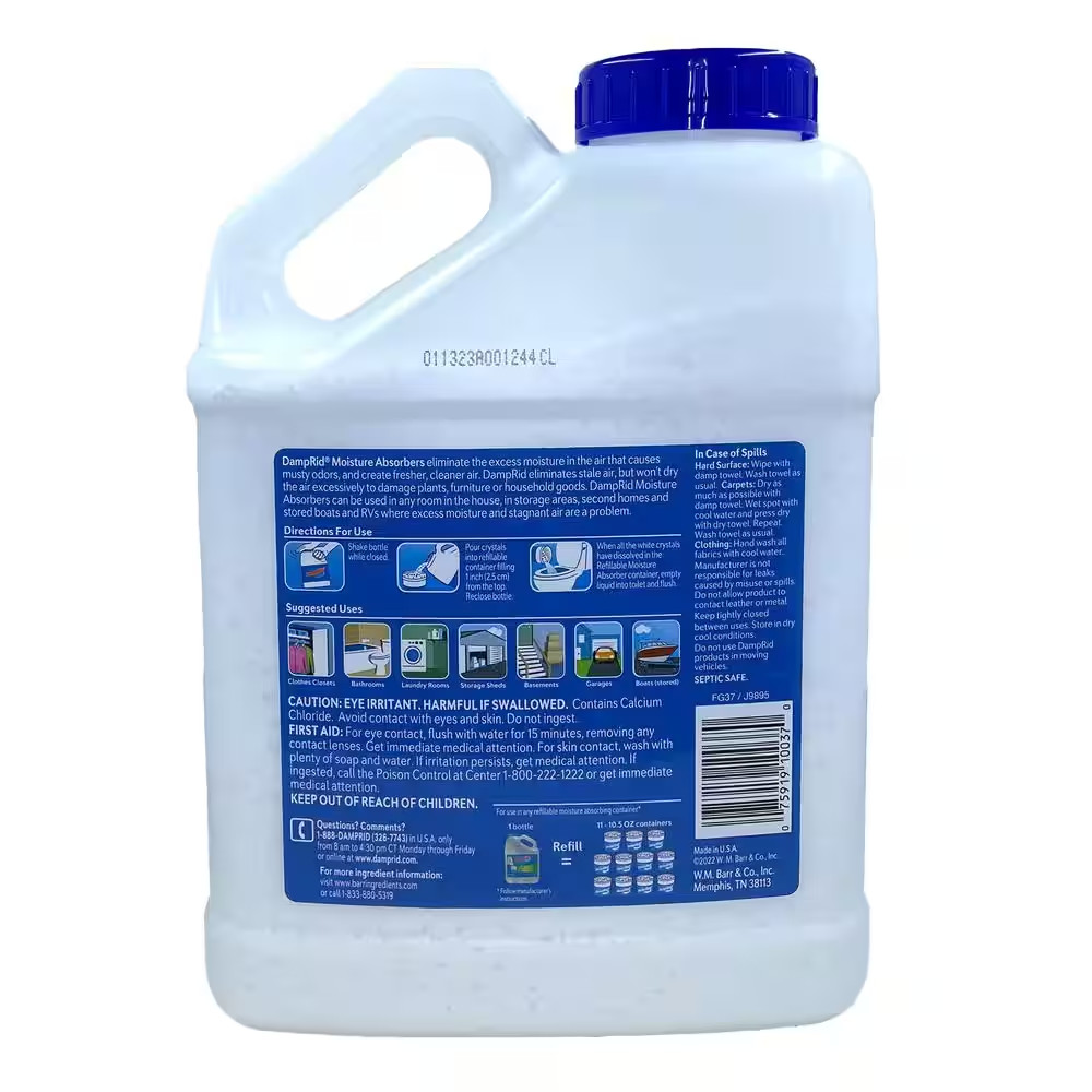 NEW Super Refill DampRid 7.5 lbs. Moisture Absorber Fragrance Free Remove Odors gallery