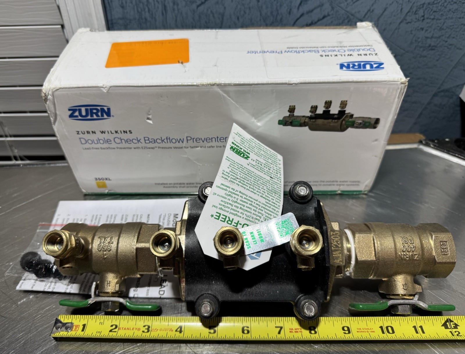 350XL 1" Double Check Backflow Preventer Valve Box Damage Zurn Wilkins gallery