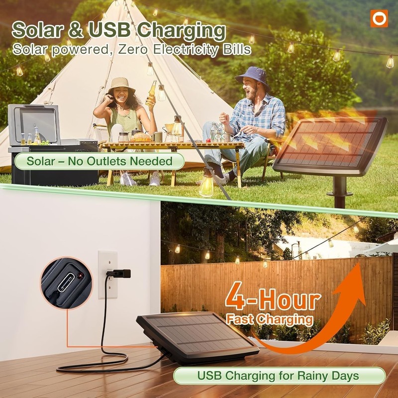 Outdoor Solar String Lights Waterproof 24 LED 48+6ft Patio Garden Patio gallery