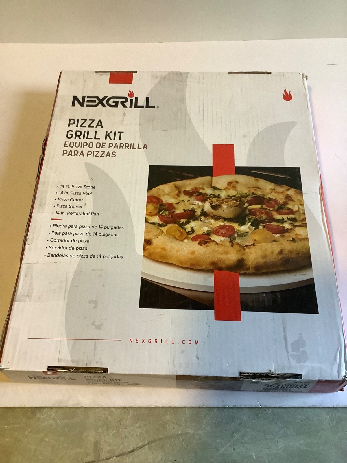 Nexgrill Pizza Grilling Cutting Kit Stone Peel Spatula 14" Cordierite 5-Piece gallery