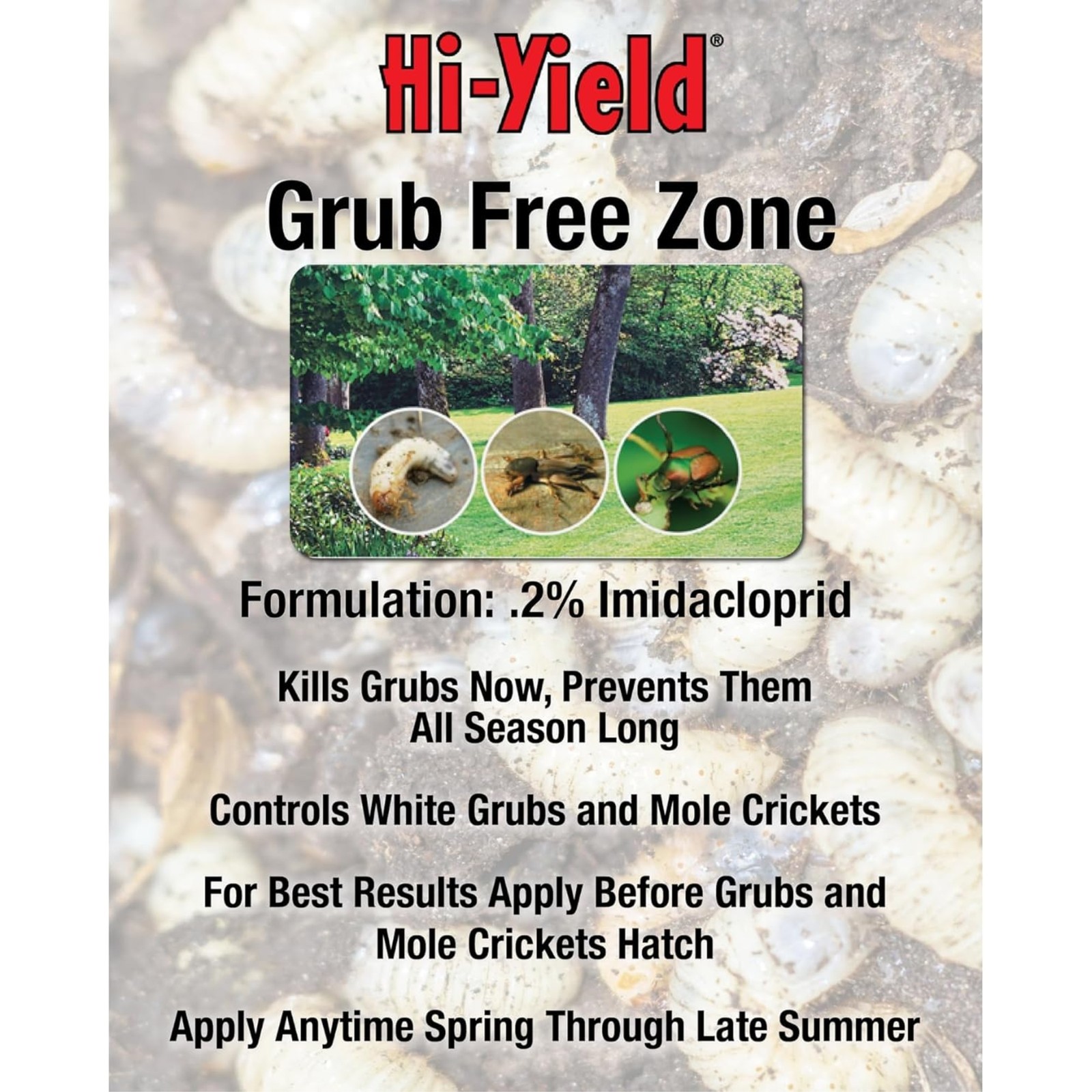 Hi-Yield Grub Free Zone to Kill & Prevent Grubs, 15lbs, 5,000 sq ft gallery