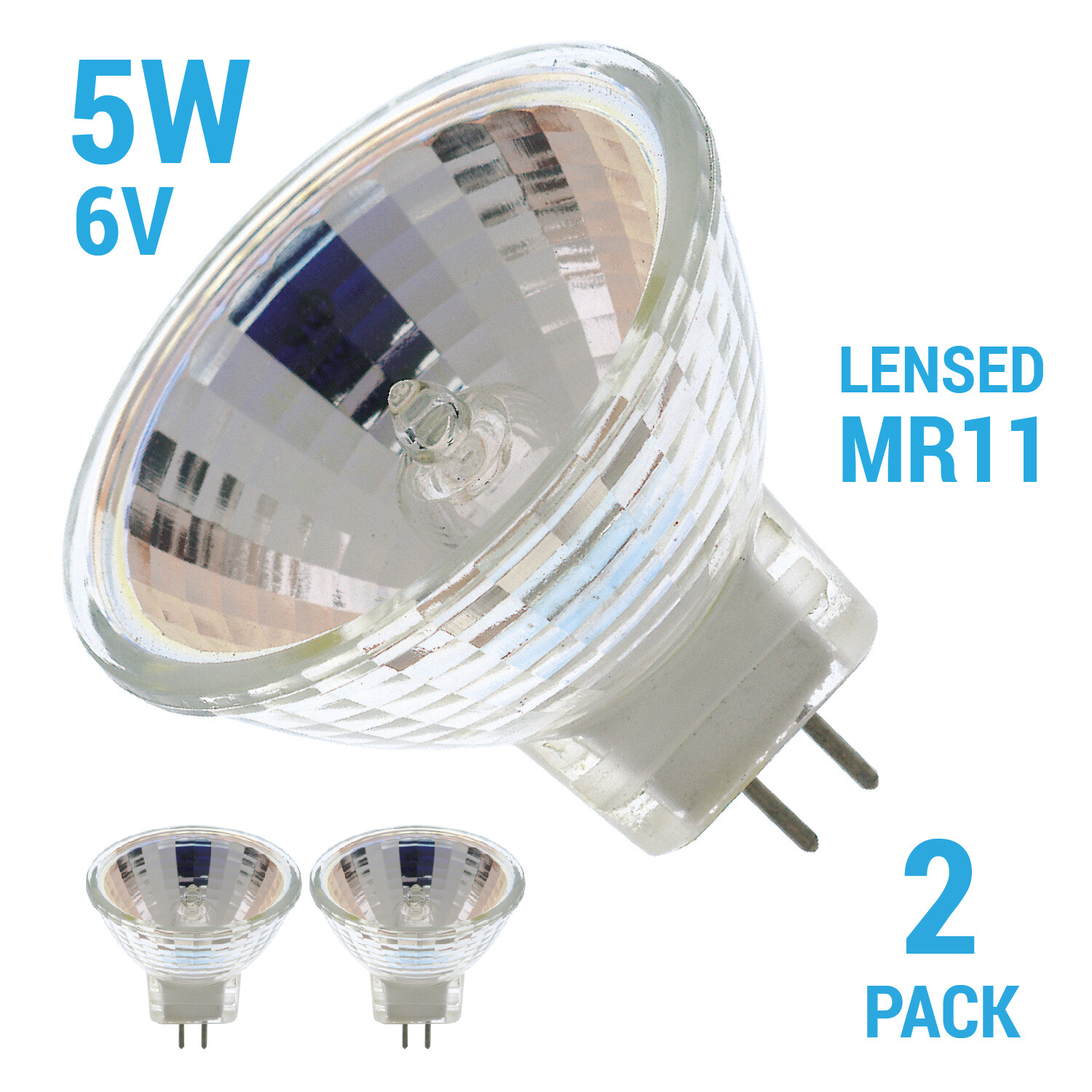 2 Pack Fiber Optic Cover Reflector 5W MR11 Narrow Flood NFL 6V Bi-Pin 2-Pin GZ4 gallery