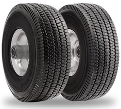 10 Inch Solid Polyurethane Tire 4.10/3.50-4 Tire, 10″ Flat Free Wheels with 5