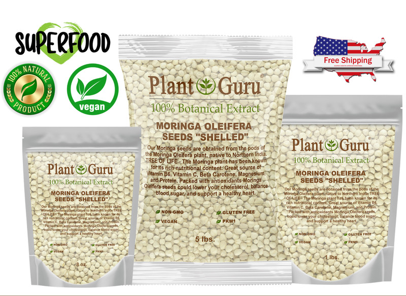 100 Moringa Oleifera Seeds Kernel 1 oz. SHELLED Fresh Organic Semilla De Moringa gallery