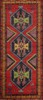 Tribal Geometric Hand-made Over-Dyed 10 ft Runner Rug Traditional Carpet 4x10 gallery