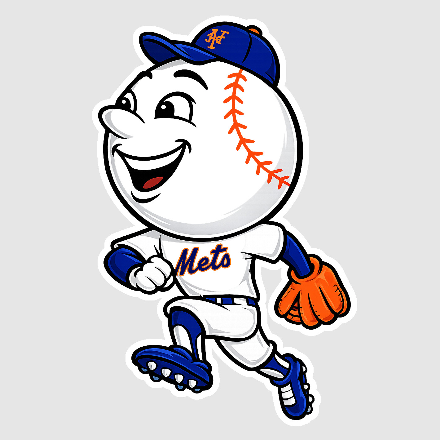 Weather Resistant Vinyl Sticker/Decal - New York Blue & Orange Baseball 13 gallery