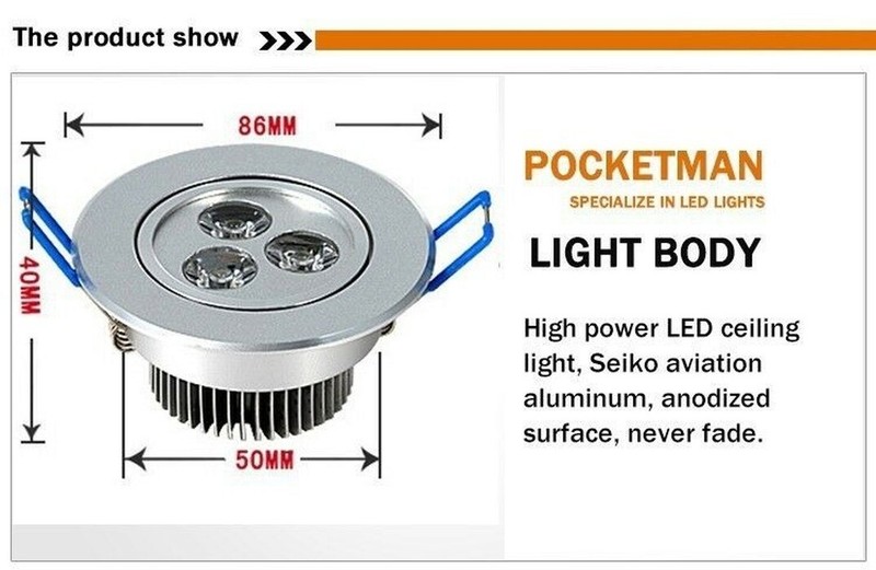 10x3/4/5w Dimmable Downlight LED Recessed Ceiling Light Spotlight with Driver gallery