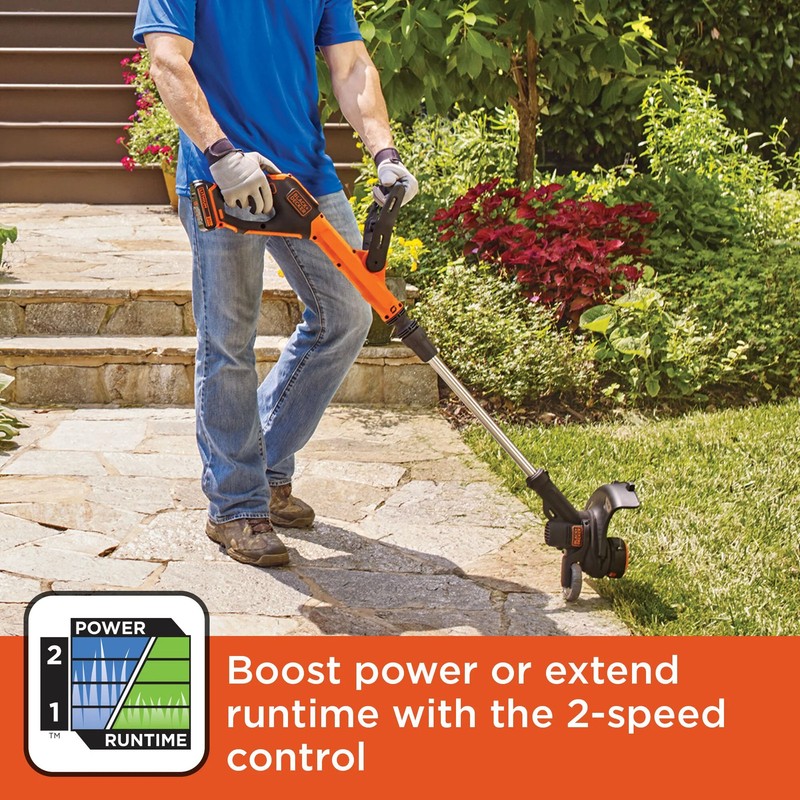 BLACK+DECKER 20V MAX* String Trimmer/Edger, 12-Inch - LSTE525 gallery