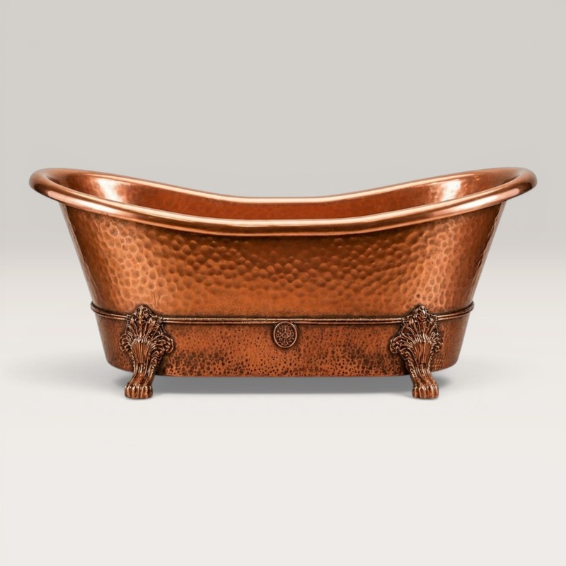 Heavy /Solid Copper Bathtub Hammered Aurelia 66"x32"x32" NO CUSTOMS TARIFF gallery