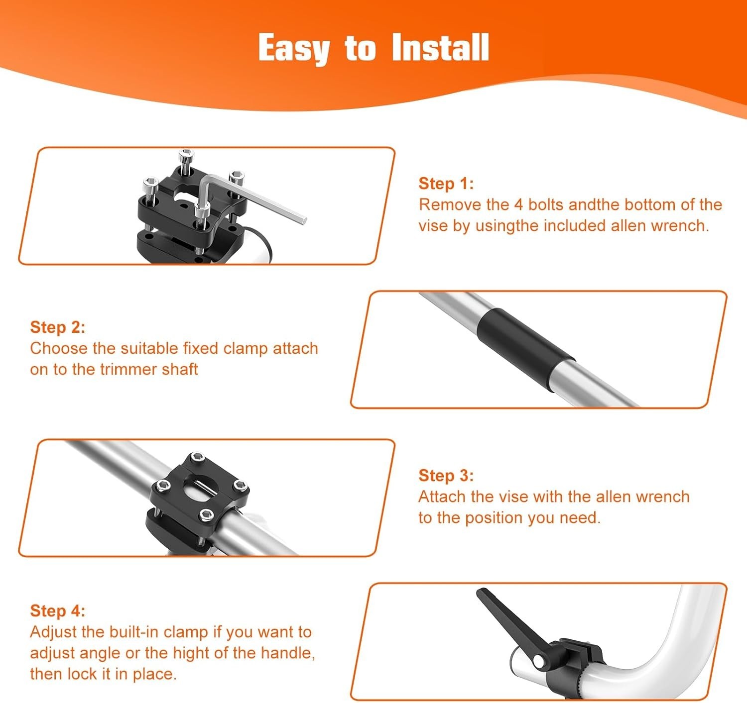 Upgraded Weed Eater Handle, String Trimmer Handle, Trimmer Grip Extension, 16.9" gallery
