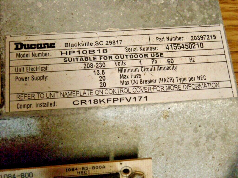 1084800A5-DUCANE HT PUMP CONTROL BD 1084-83-800A ASSY ,WHITE-RODGERS CONTACTOR gallery