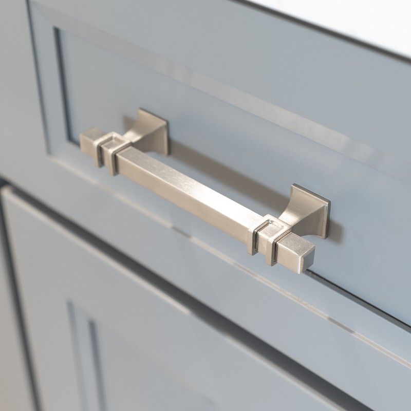 Brushed Nickel Traditional Kitchen Cabinet Handles Pulls Knobs Stainless Steel gallery