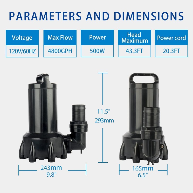 Submersible Pond Pump 5000GPH gallery