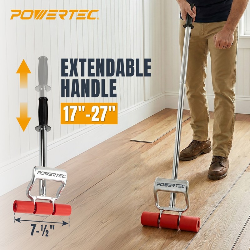 POWERTEC Extendable Roller 17"-27" Heavy-Duty Flooring Seam Press Roller (71033) gallery